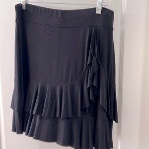 WHBM Ruffle Black Skirt. size M